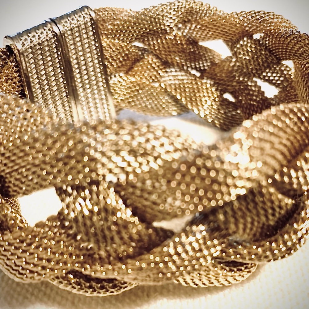 Woven gold antique gold color bracelet